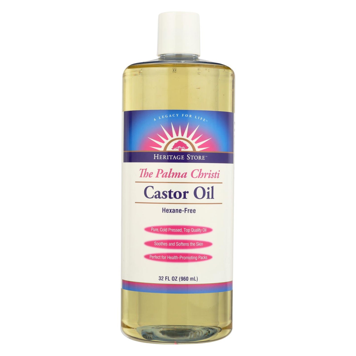 Heritage Products Castor Oil Hexane Free - 32 Fl Oz