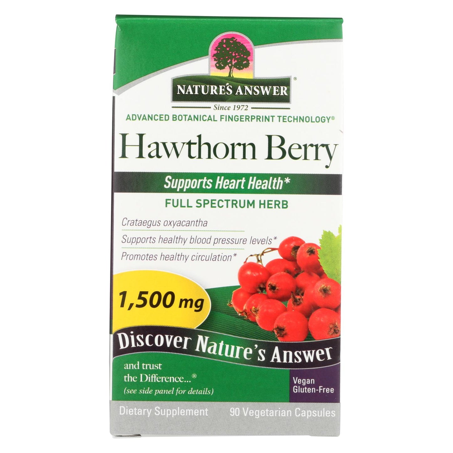 Nature's Answer - Hawthorn Berry - 90 Vegetarian Capsules