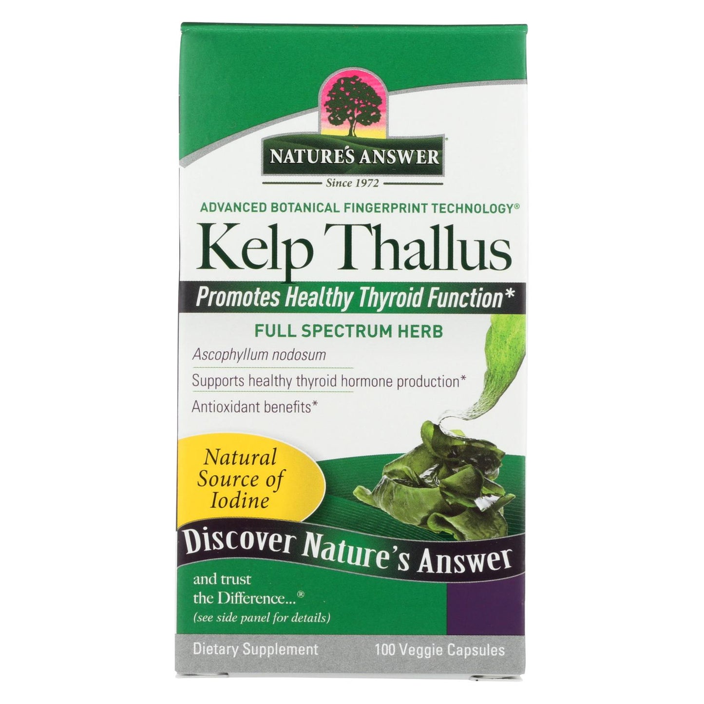 Nature's Answer - Kelp Thallus - 100 Capsules