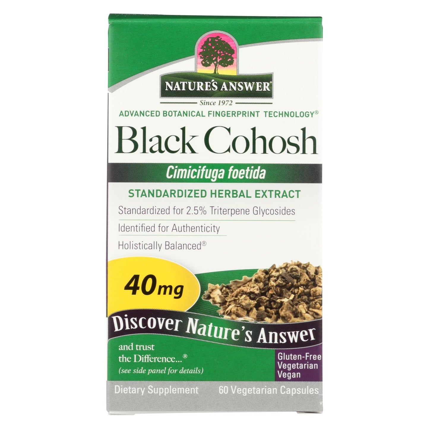 Nature's Answer - Black Cohosh Root Extract - 60 Vegetarian Capsules