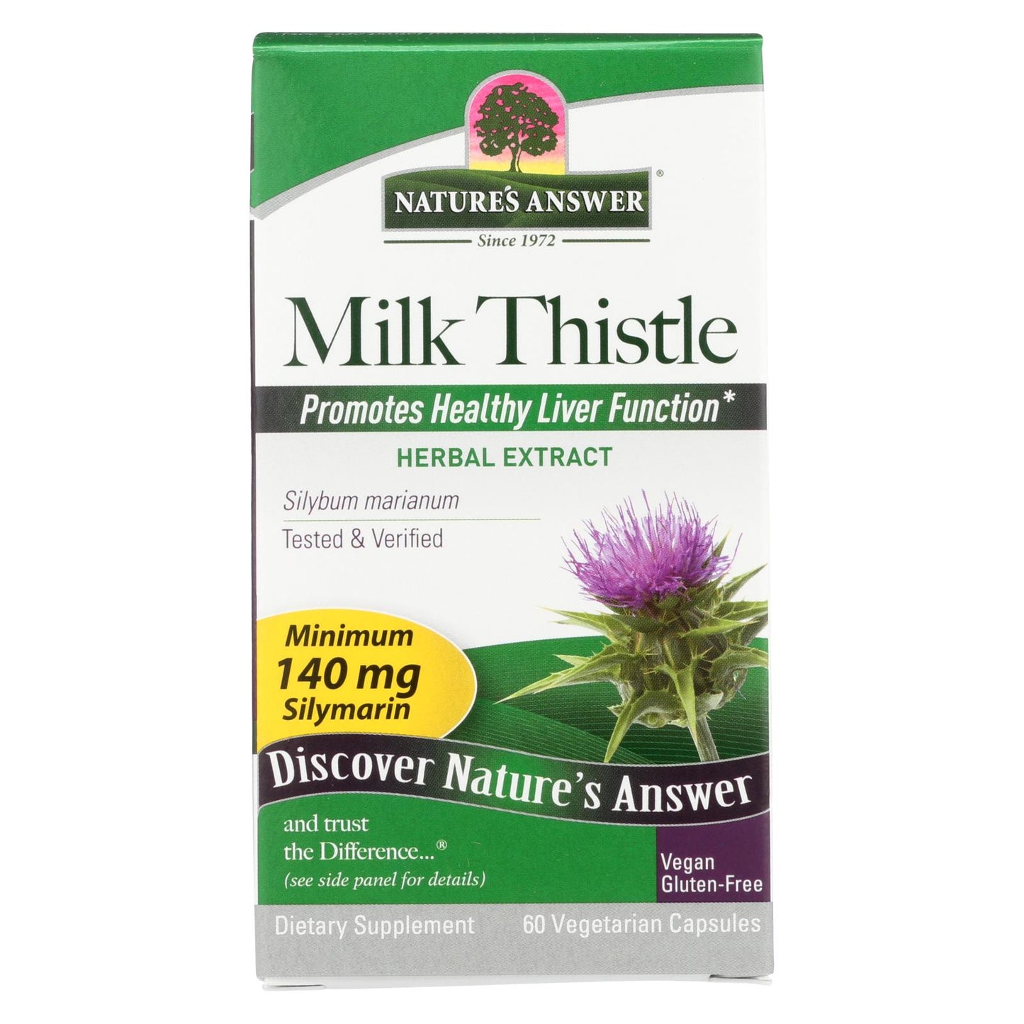 Nature's Answer - Milk Thistle Seed Extract - 60 Vegetarian Capsules