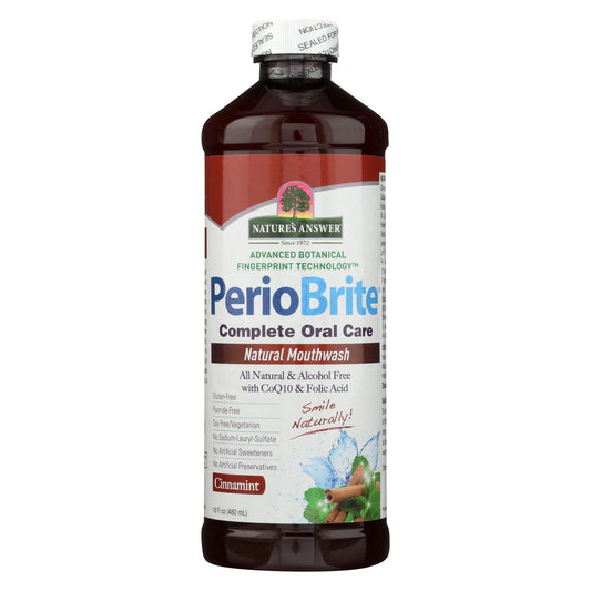 Nature's Answer - Periowash Mouthwash Alcohol-free Cinna Mint - 16 Fl Oz