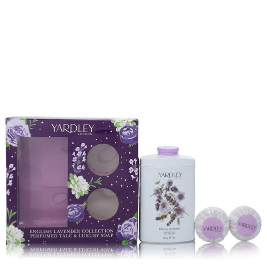 English Lavender by Yardley London Gift Set -- 7 oz Perfumed Talc + 2-3.5 oz Soap for Women