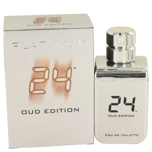 24 Platinum Oud Edition by ScentStory Eau De Toilette Concentree Spray (Unisex) 3.4 oz for Men