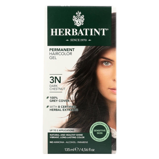 Herbatint Permanent Herbal Haircolour Gel 3n Dark Chestnut - 135 Ml