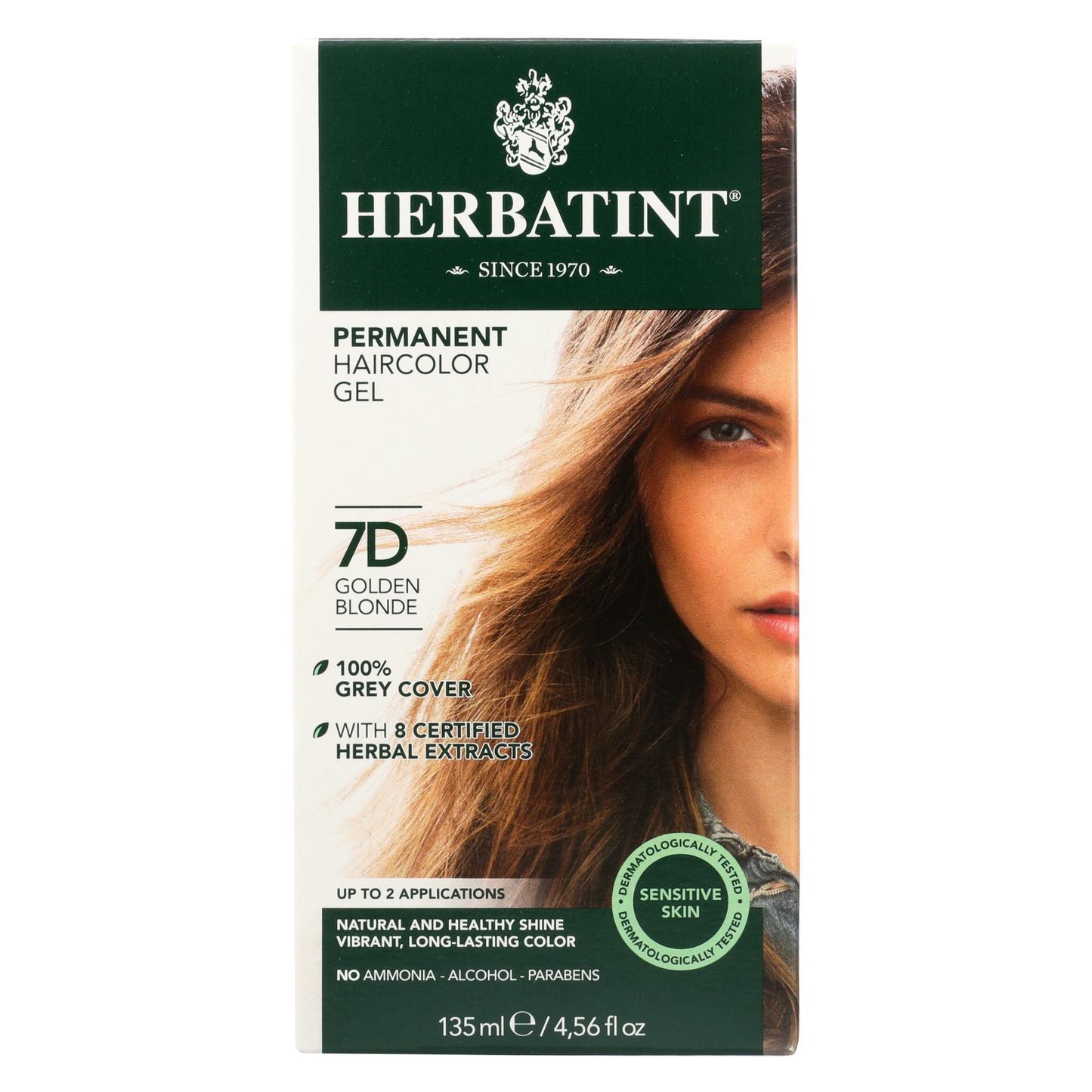 Herbatint Permanent Herbal Haircolour Gel 7d Golden Blonde - 135 Ml