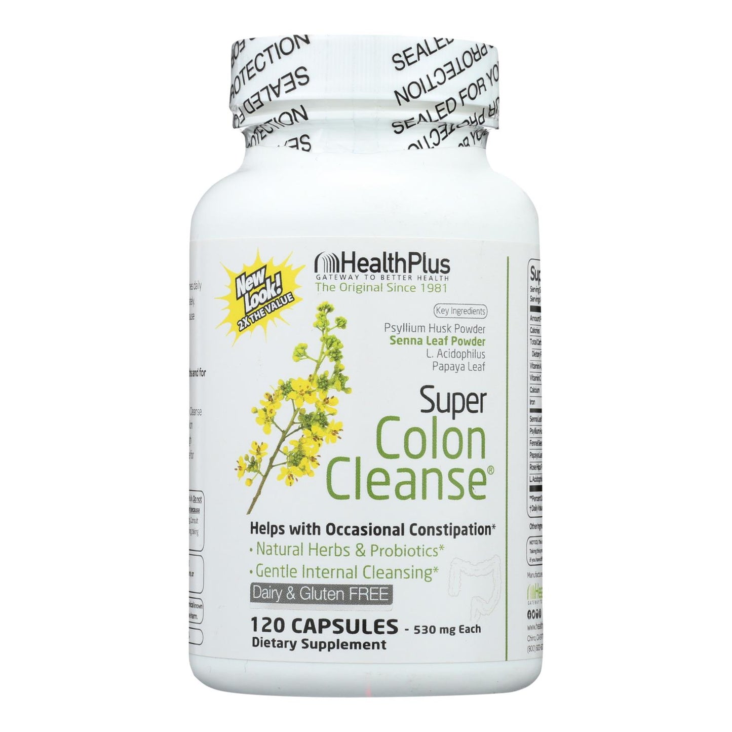 Health Plus - Super Colon Cleanse - 120 Capsules