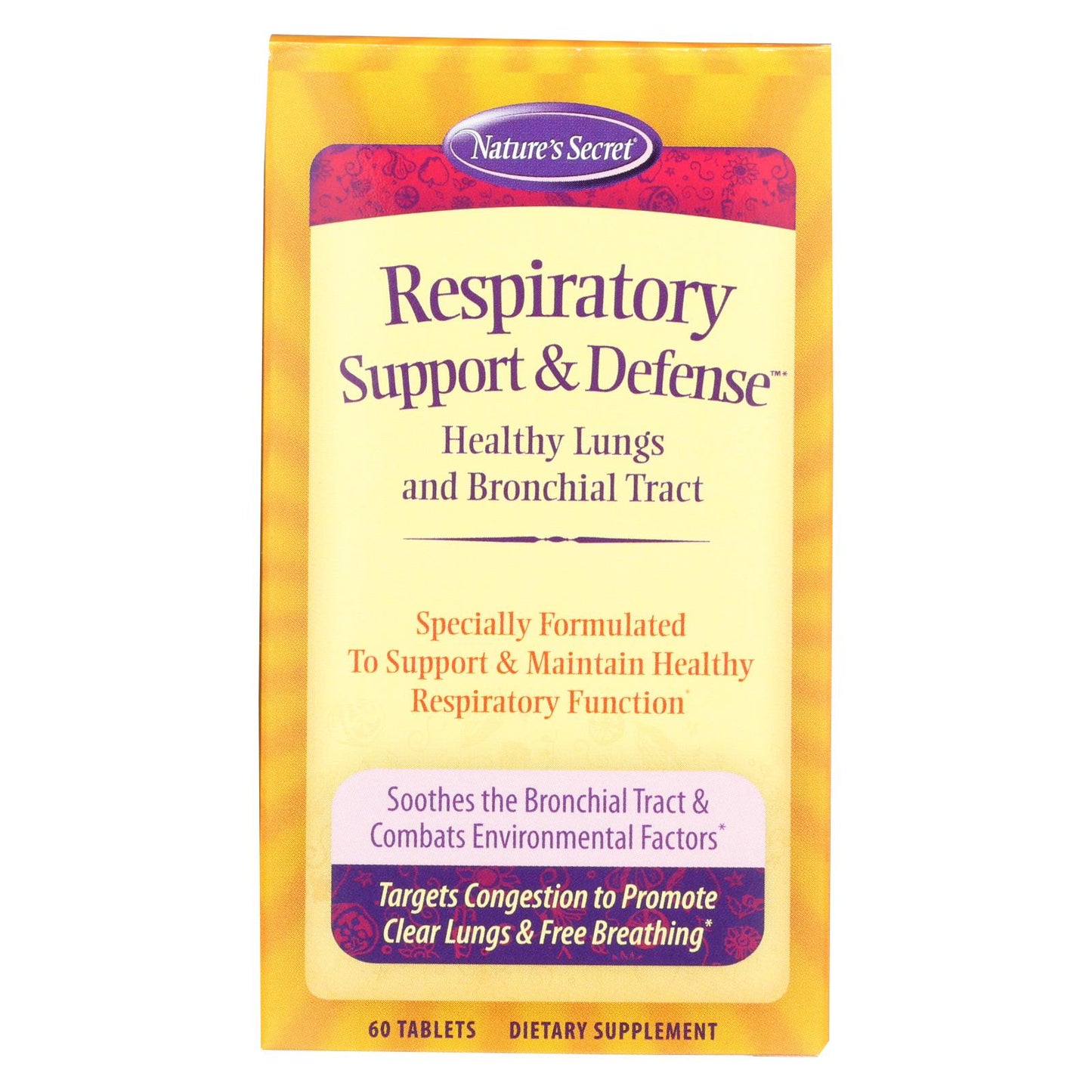 Nature's Secret Respiratory Cleanse And Defense - 60 Tablets