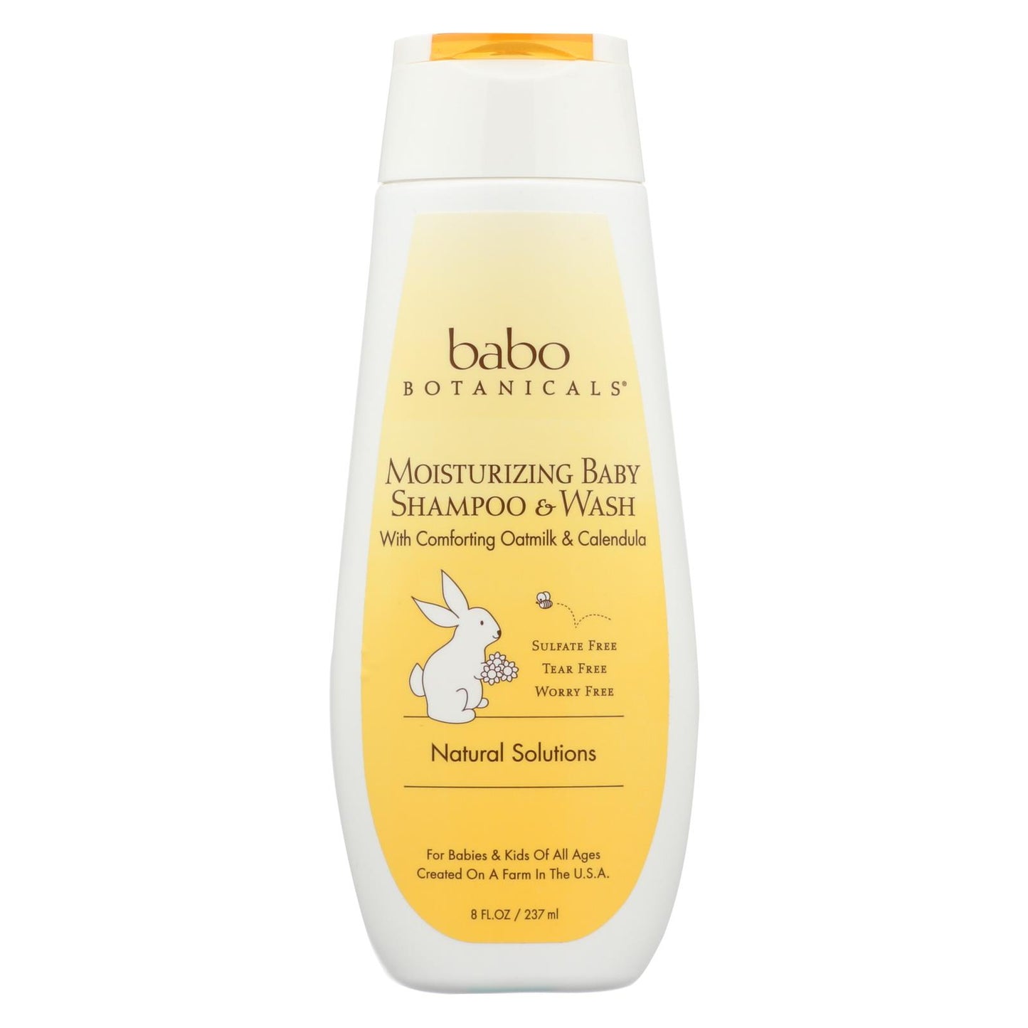 Babo Botanicals - Moisturizing Baby Shampoo And Wash - Oatmilk Calendula - 8 Fl Oz