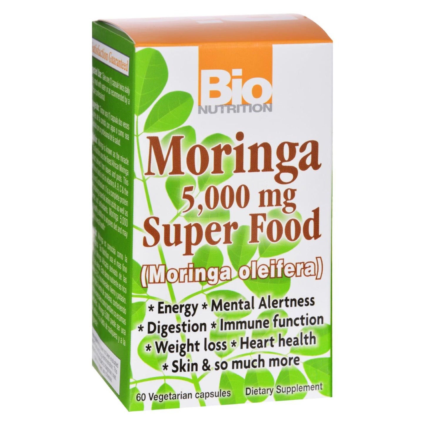 Bio Nutrition - Moringa 5000 Mg Super Food - 60 Vegetable Capsules