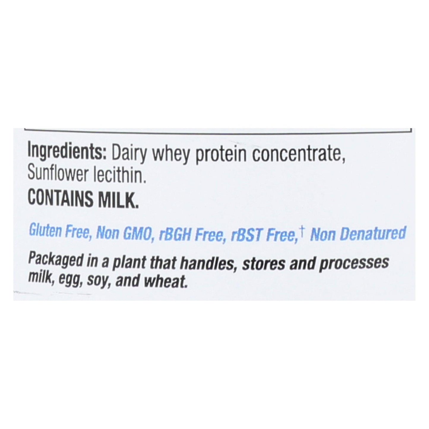 Tera's Whey Protein - Rbgh Free - Plain - Unsweetened - 12 Oz