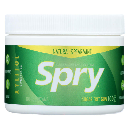 Spry Chewing Gum - Xylitol - Spearmint - 100 Count - 1 Each