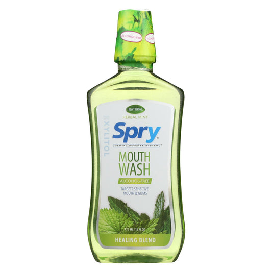 Spry Mouth Wash - Herbal Mint - Af - 16 Fl Oz