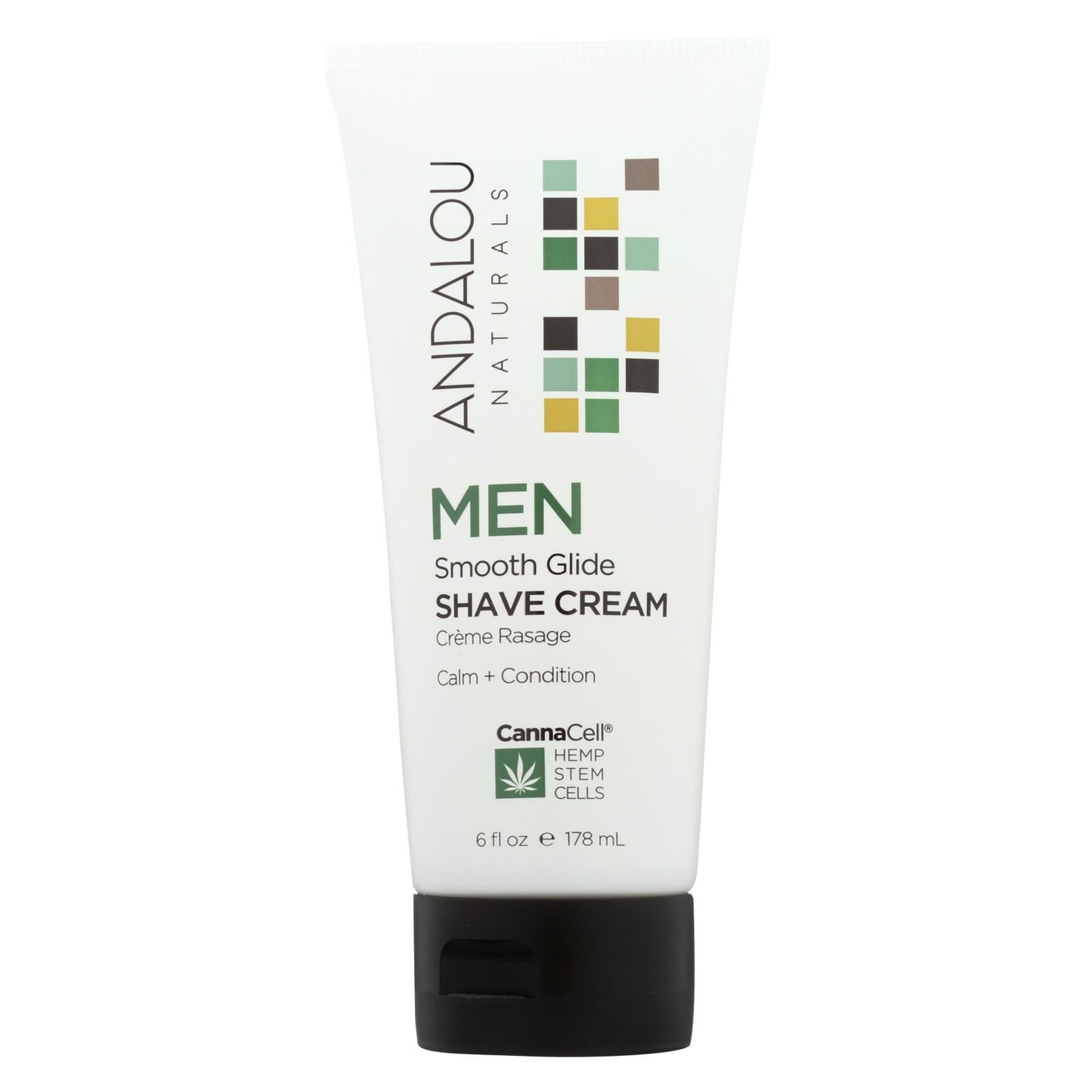 Andalou Naturals - Men Smooth Glide Shave Cream - 6 Fl Oz.