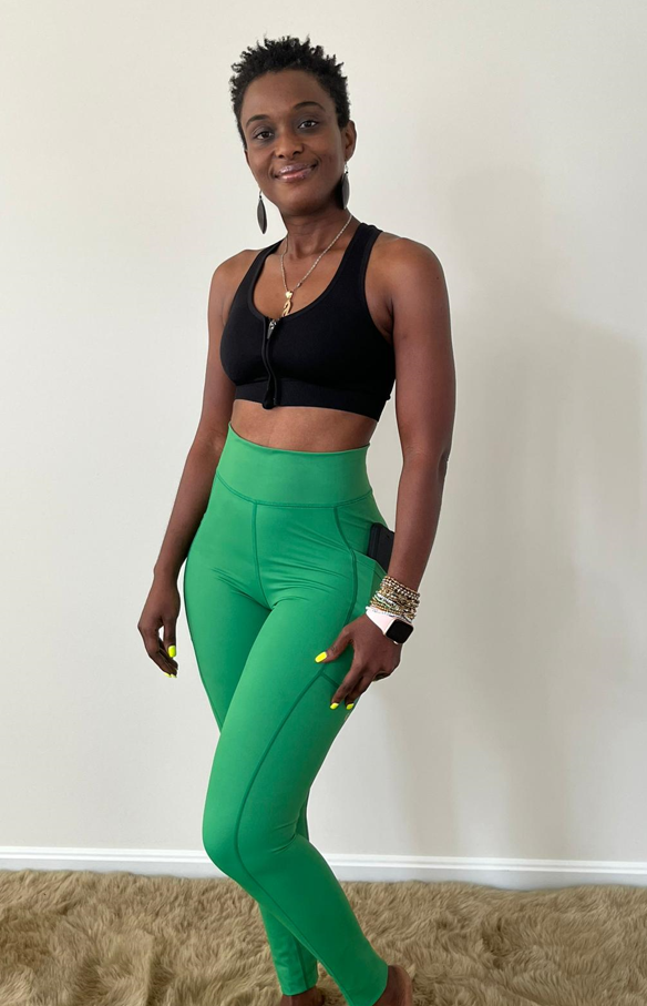 Livav Green Pocket Leggings