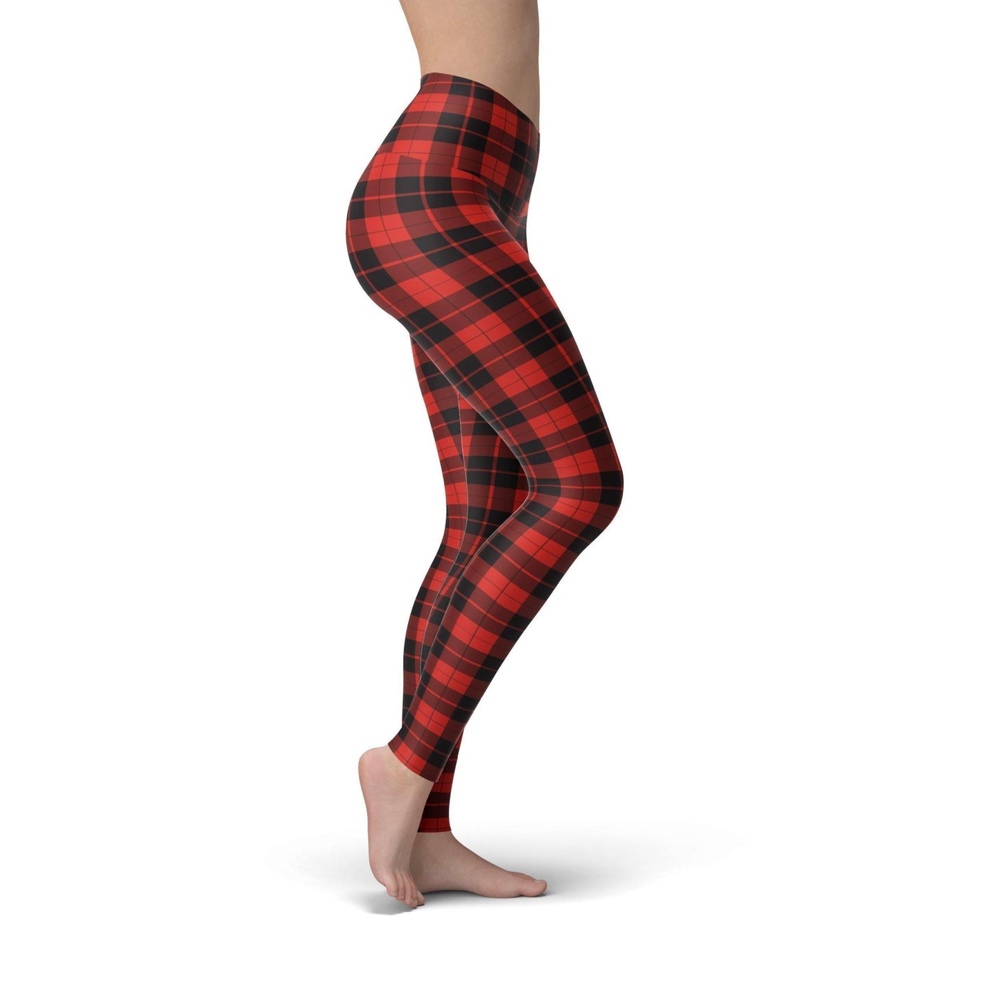 Beverly Red Plaid Leggings