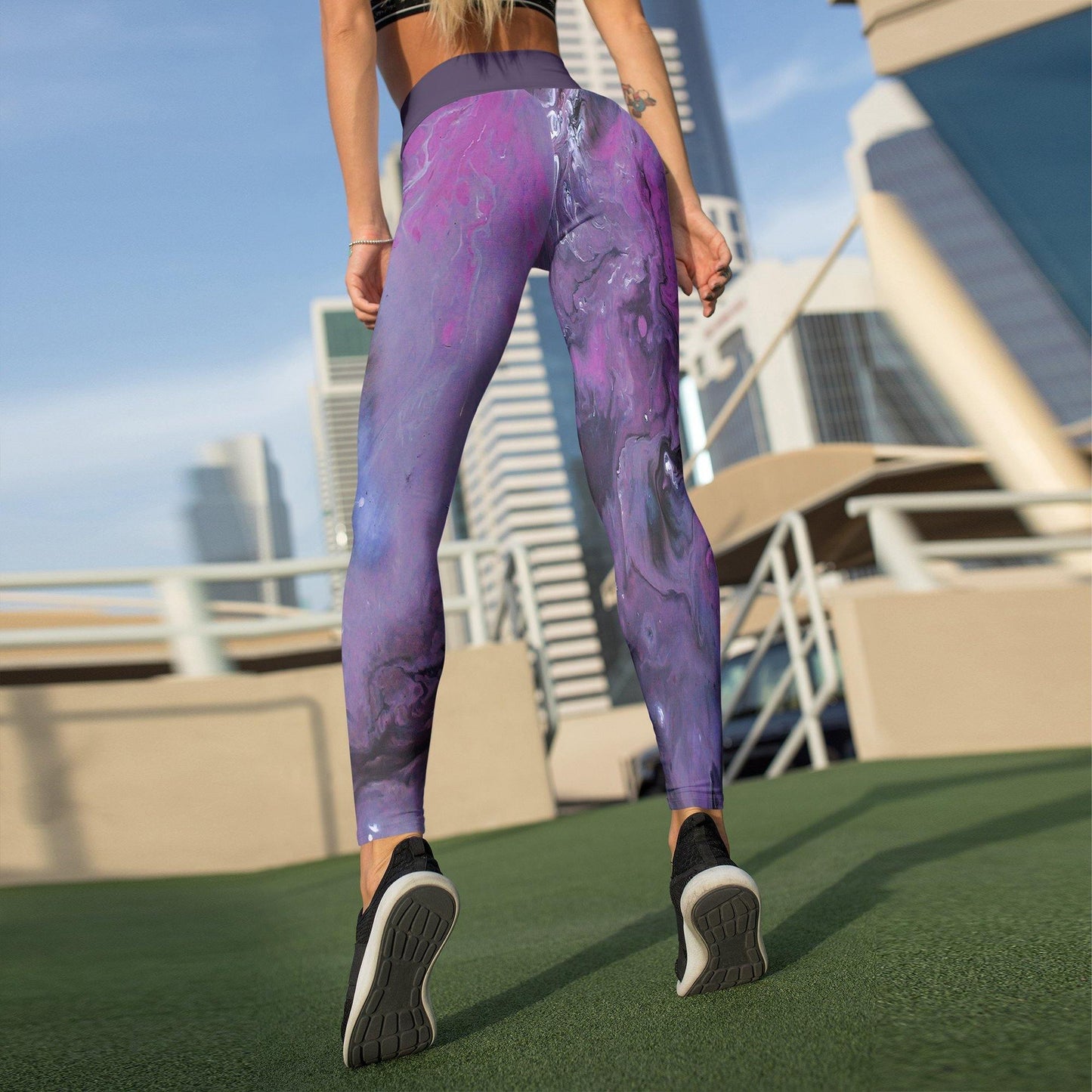 Beverly Dark Purple Liquid Leggings