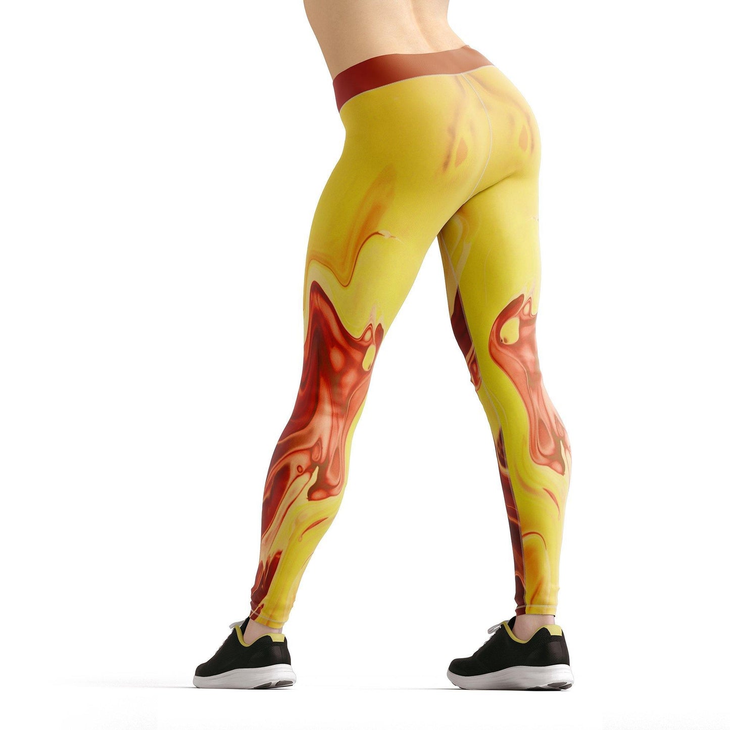 Beverly Yellow Liquid Leggings