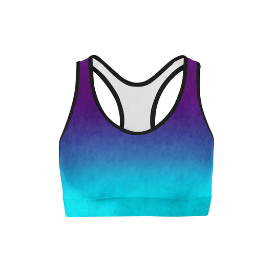 Deep Sea Triangles Sports Bra