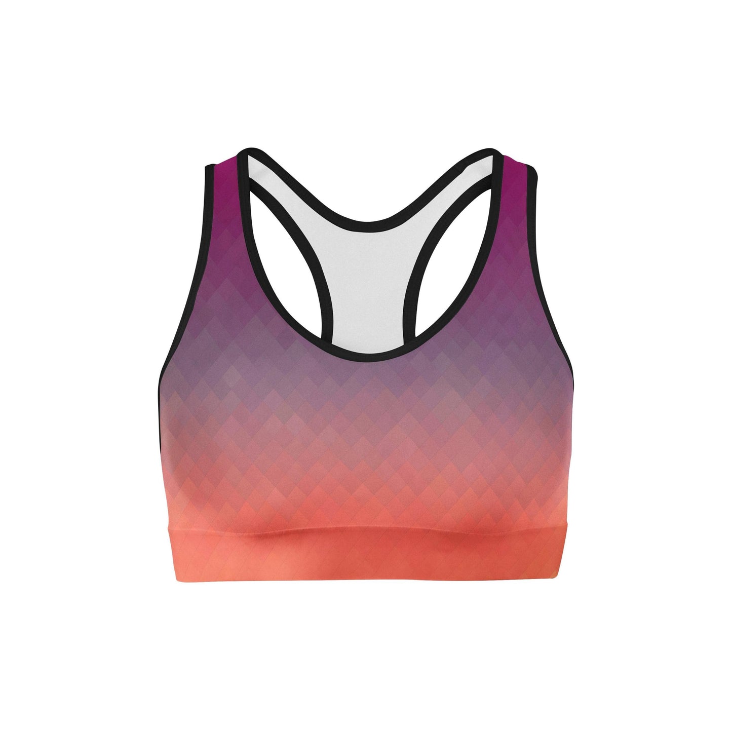 Maroon Diamonds Sports Bra