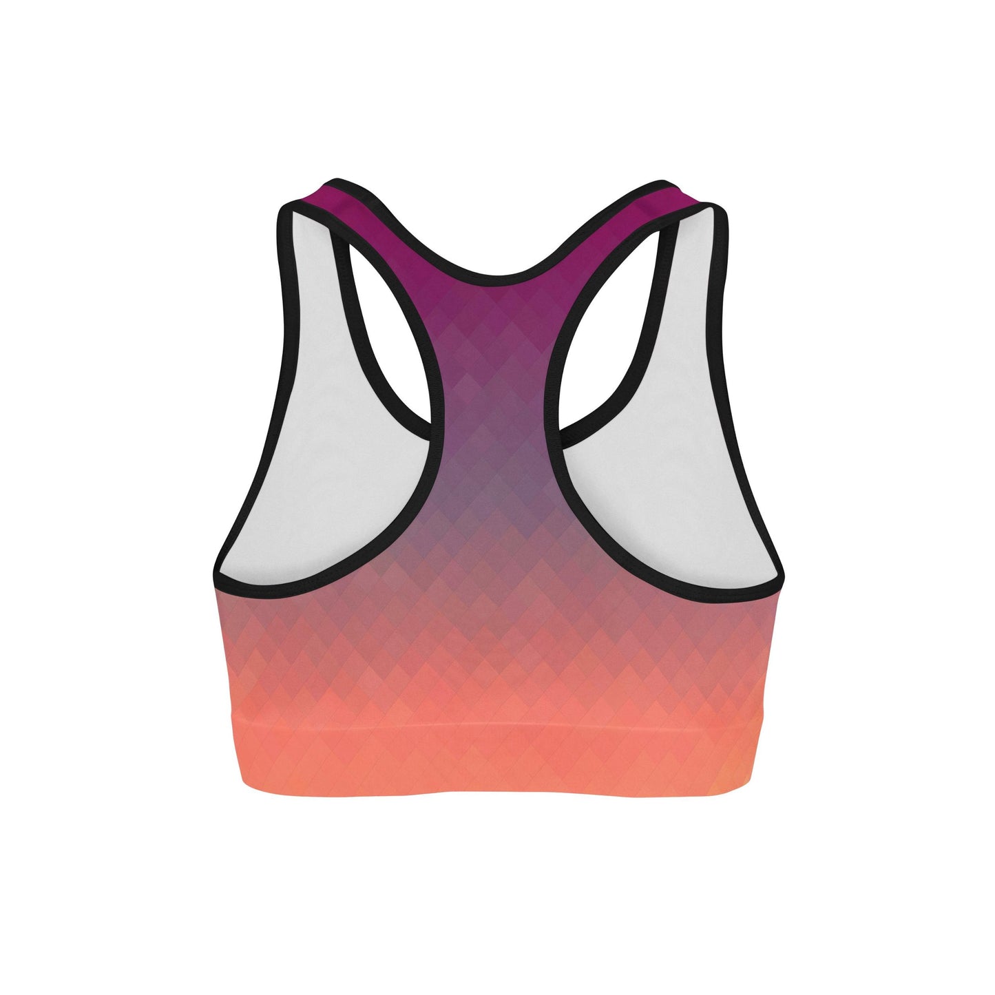 Maroon Diamonds Sports Bra