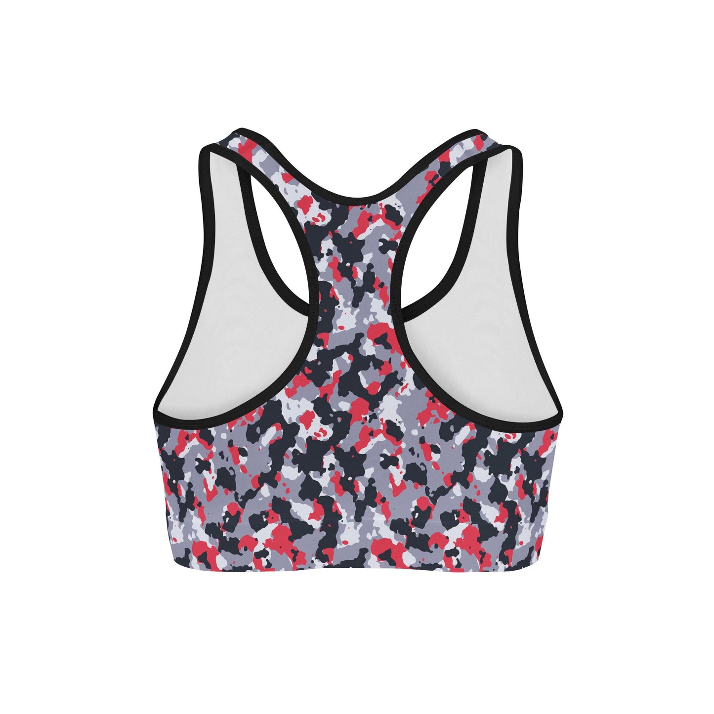 Red White Camo Sports Bra