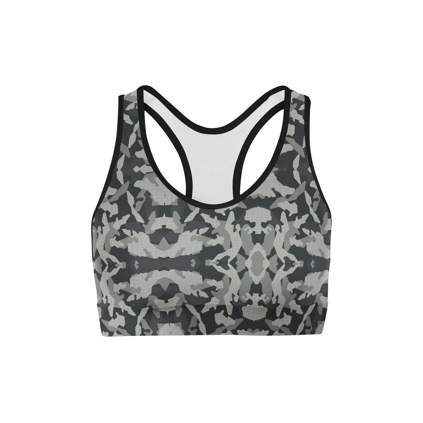 Digital Grey Camo Sports Bra