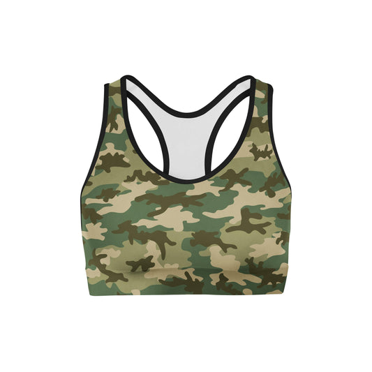 Green Camo Sports Bra