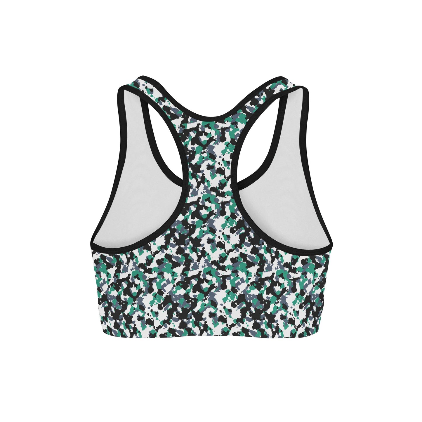 Green White Camo Sports Bra