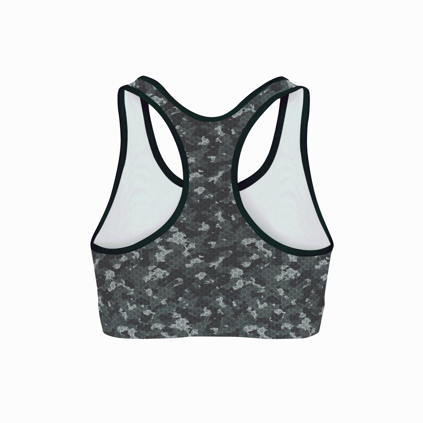 Black Hex Camo Sports Bra