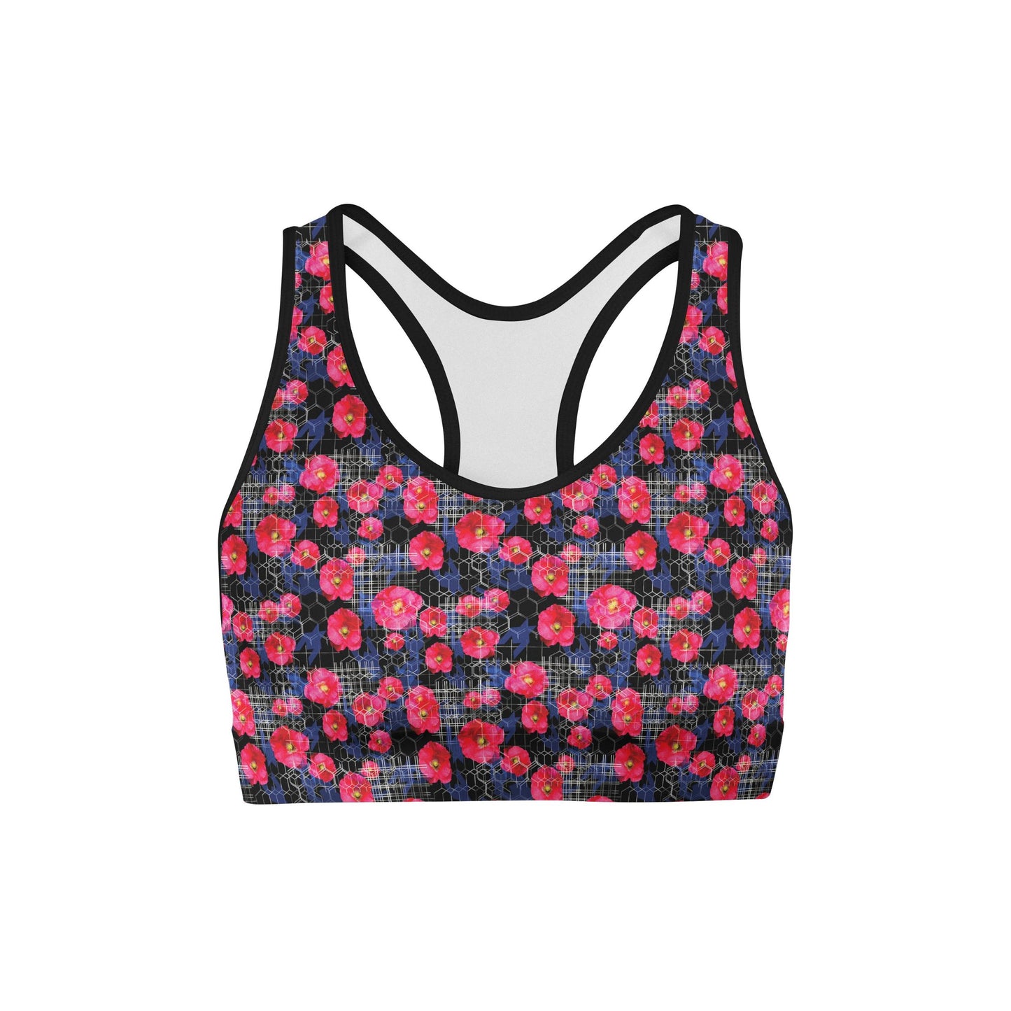 Digital Flowers Sports Bra