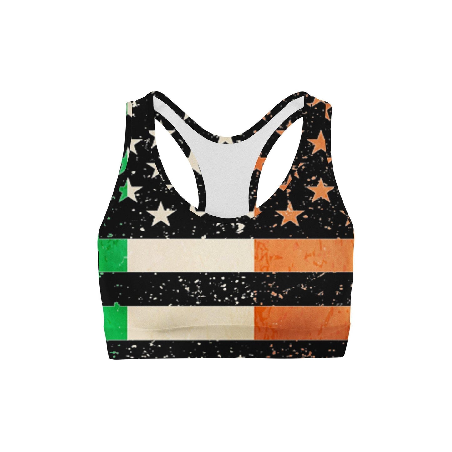 Irish Pride Distressed Back Color Sports Bra