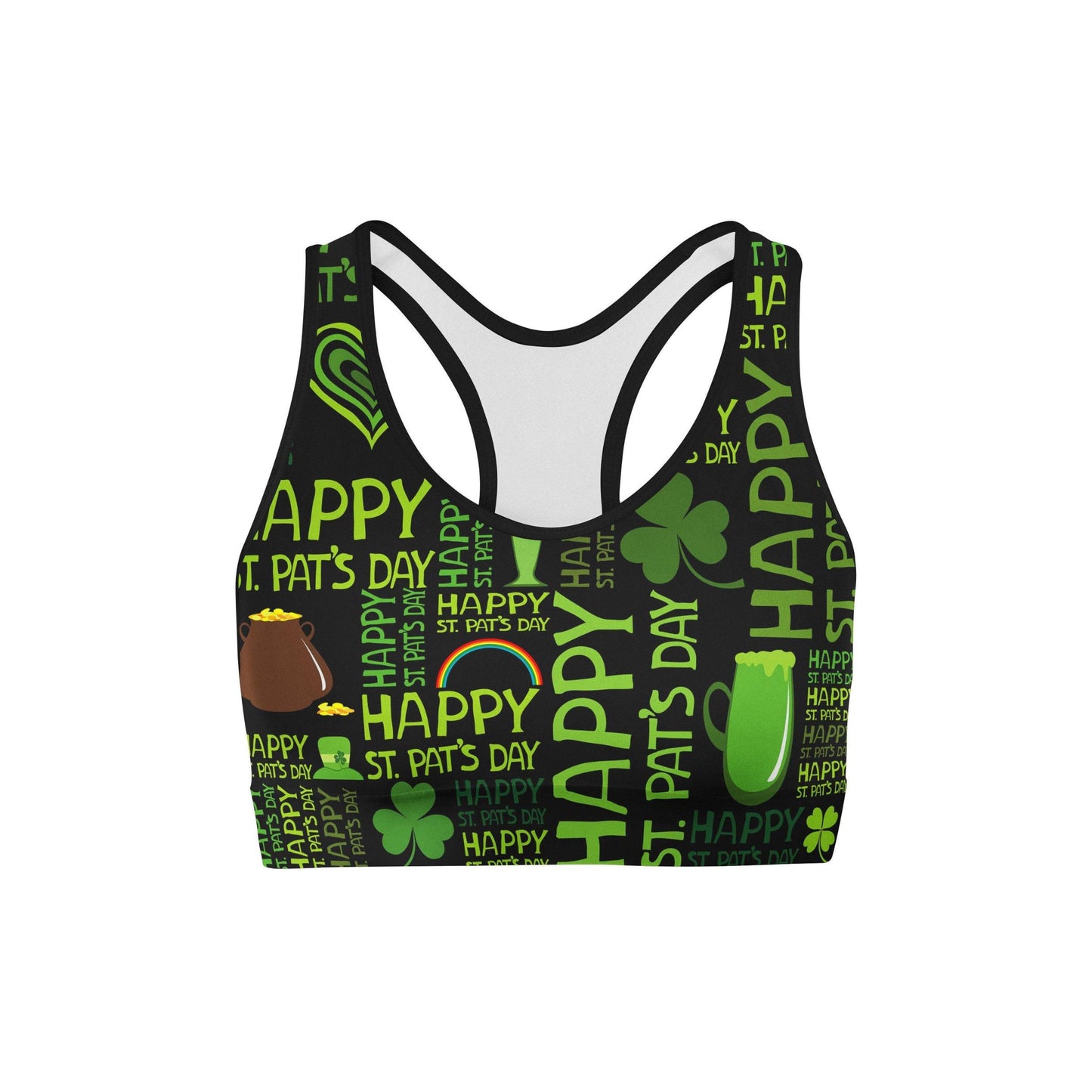 Happy St Patricks Day Sports Bra