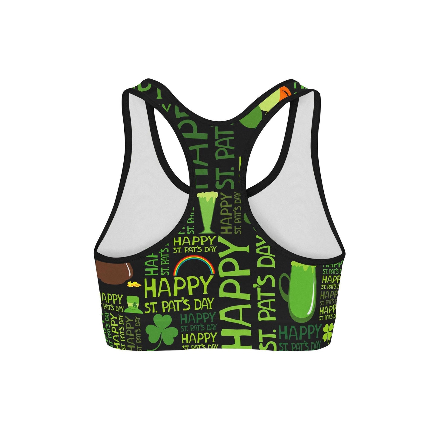 Happy St Patricks Day Sports Bra