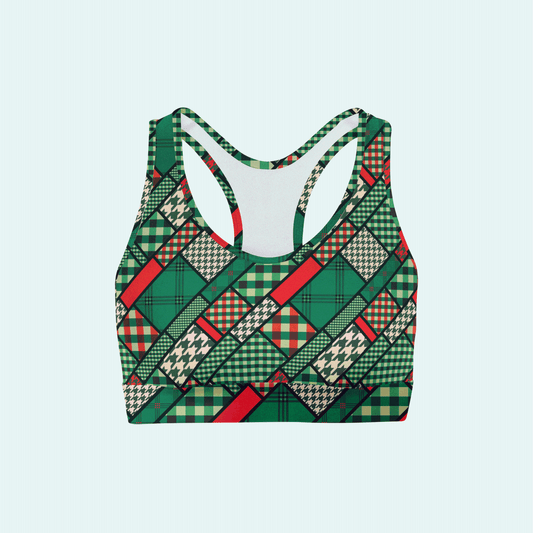 St Patricks Patchwork Sports Bra