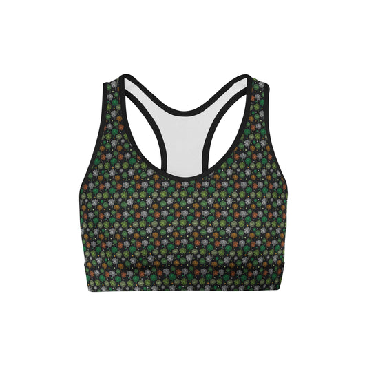 Colored Clovers Sports Bra