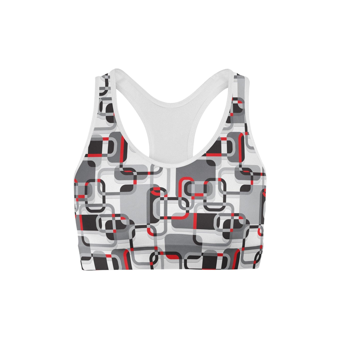 Modern Squares Sports Bra