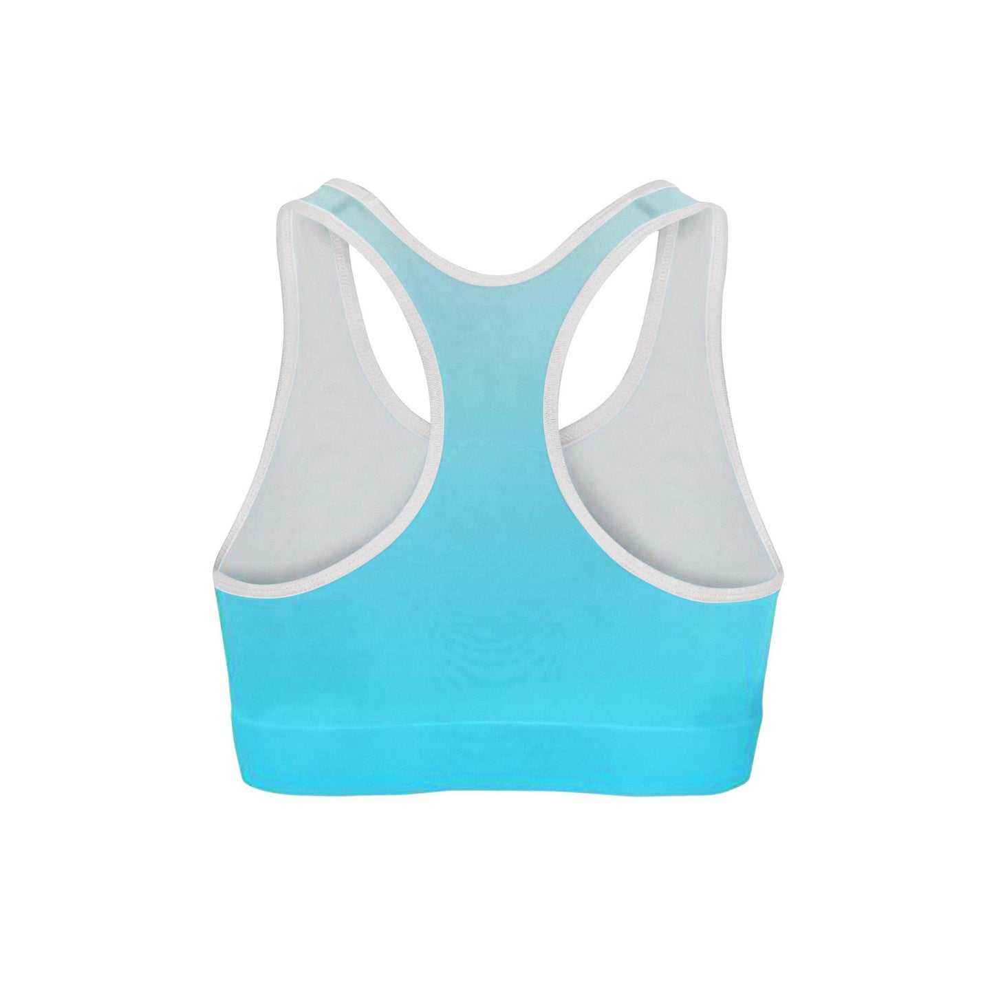 White Blue Ombre Sports Bra