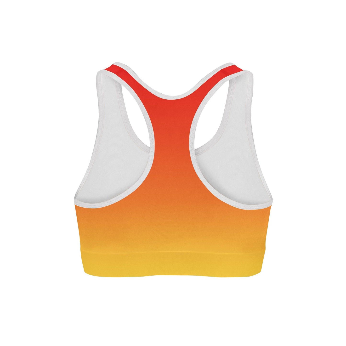 Red Yellow Ombre Sports Bra