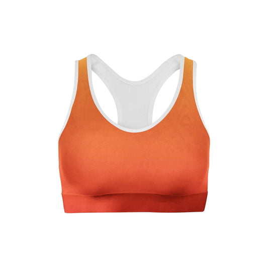 Yellow Red Ombre Sports Bra