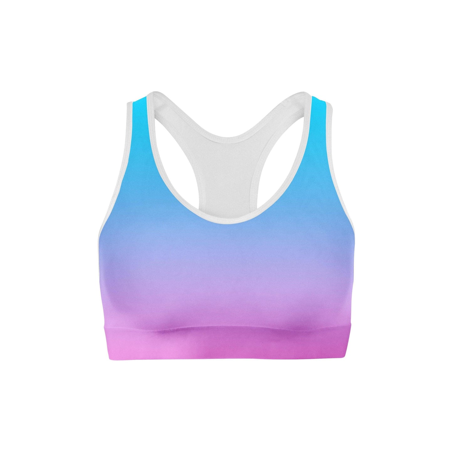 Blue Pink Ombre Sports Bra