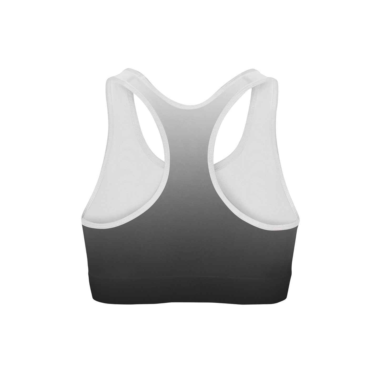 White Black Ombre Sports Bra