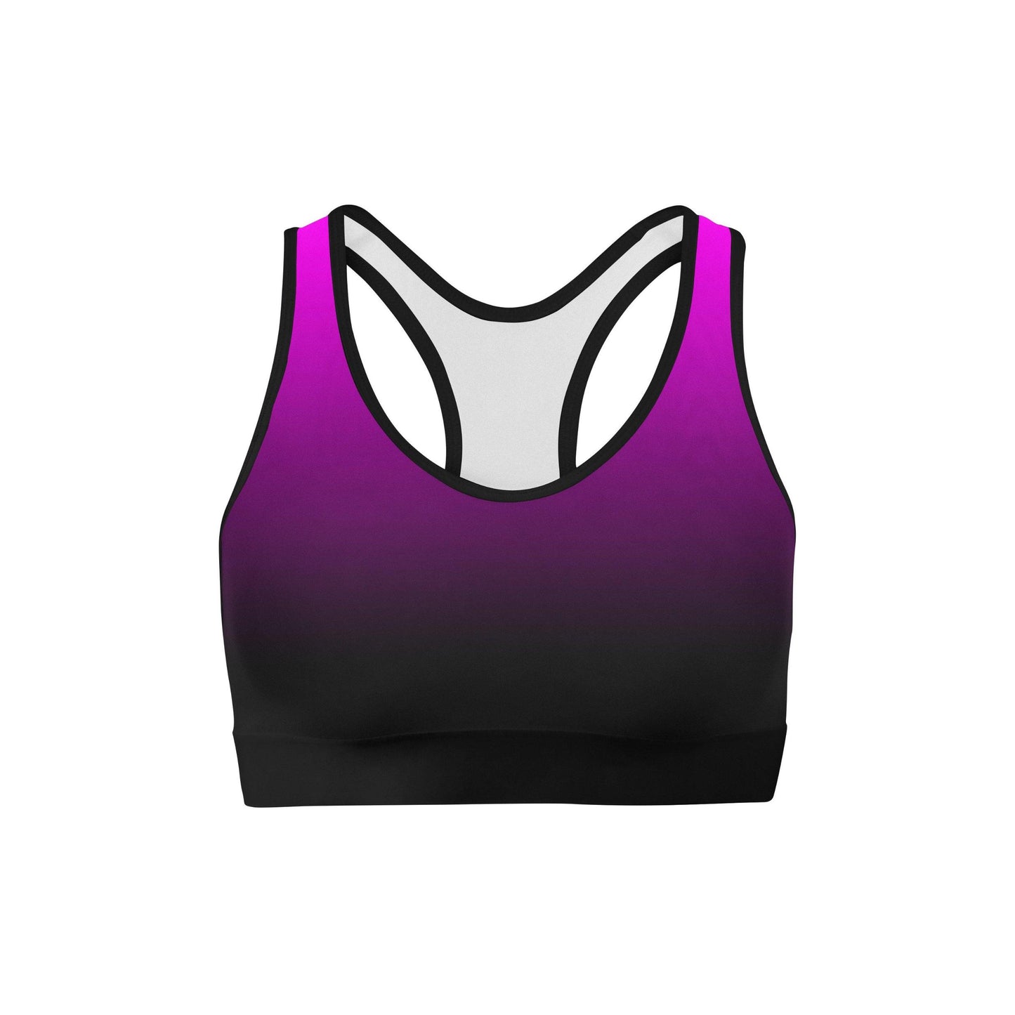 Pink Black Ombre Sports Bra