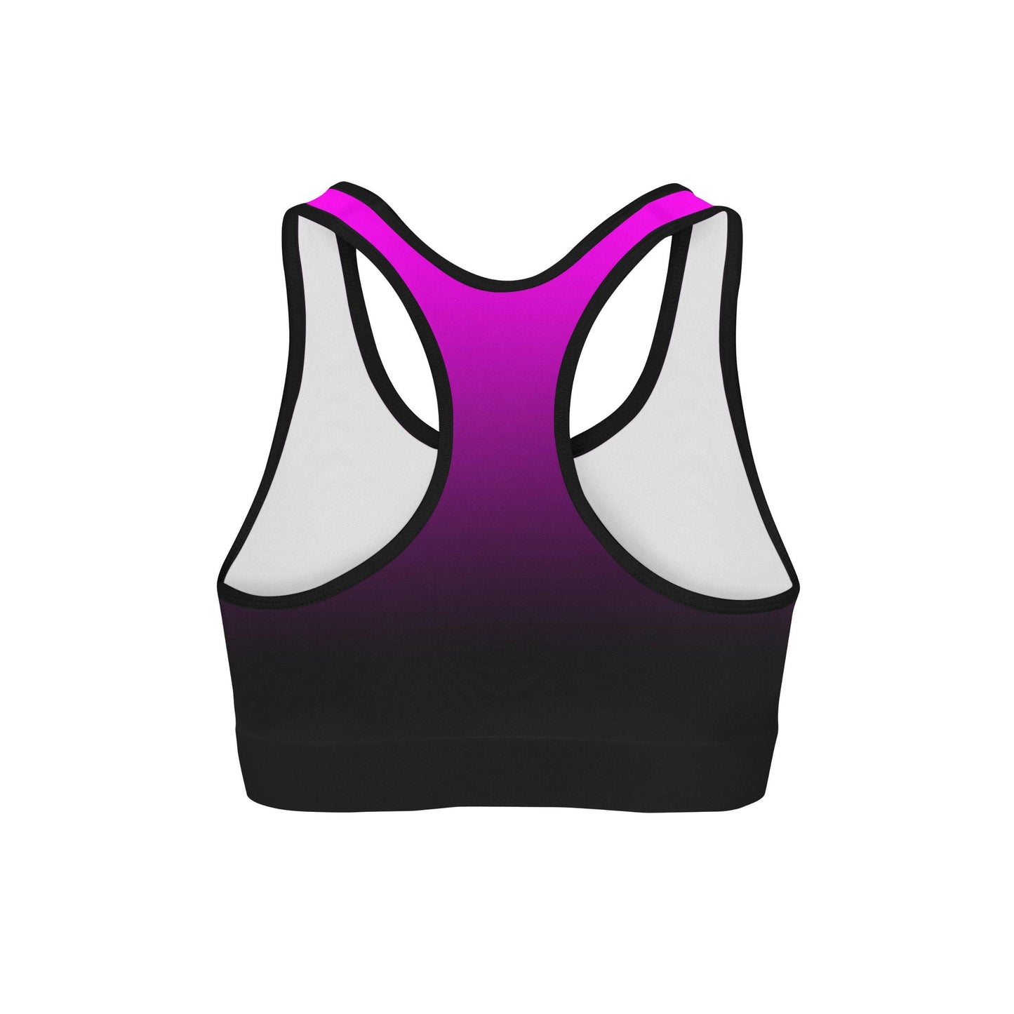 Pink Black Ombre Sports Bra