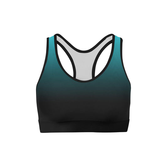 Blue Black Ombre Sports Bra