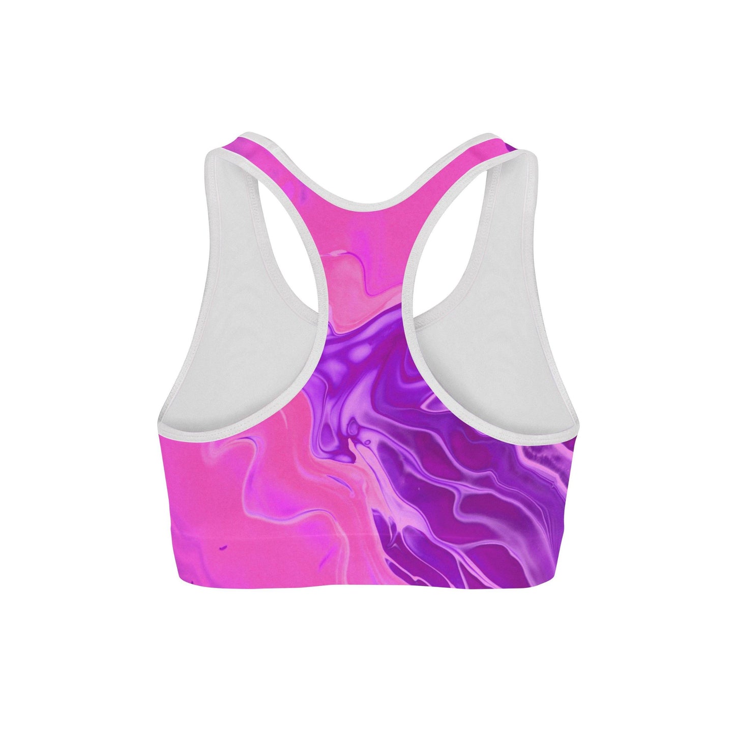 Hot Pink Liquid Sports Bra