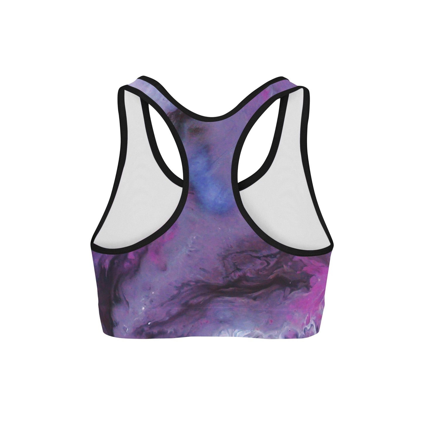 Dark Purple Liquid Sports Bra