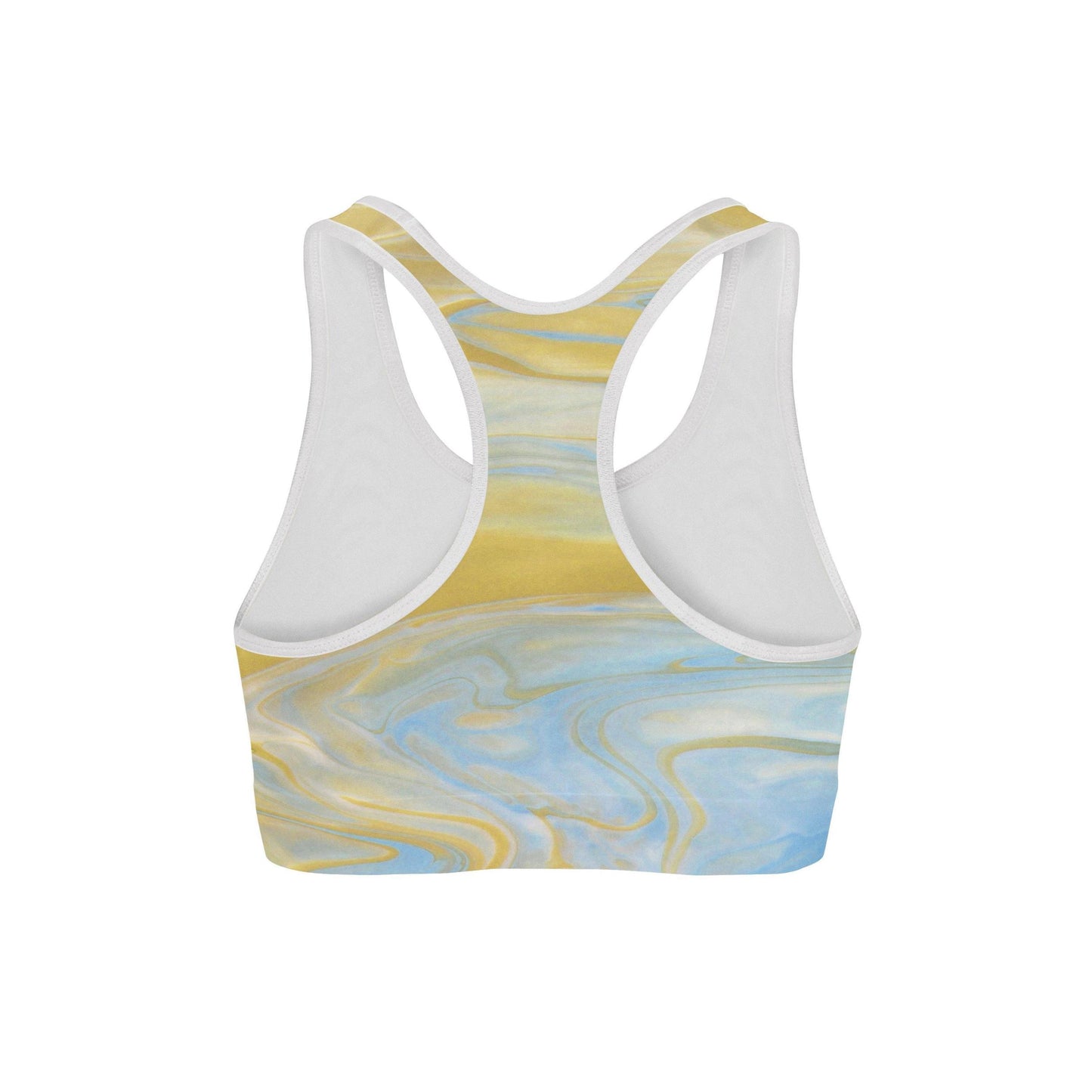 Gold Liquid Sports Bra