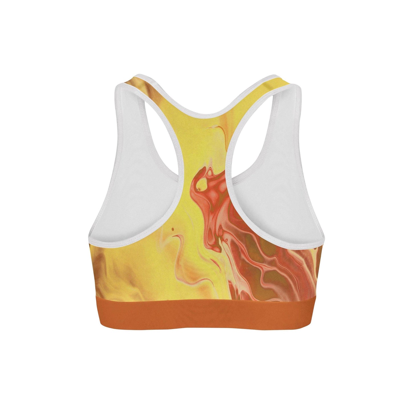 Yellow Liquid Sports Bra