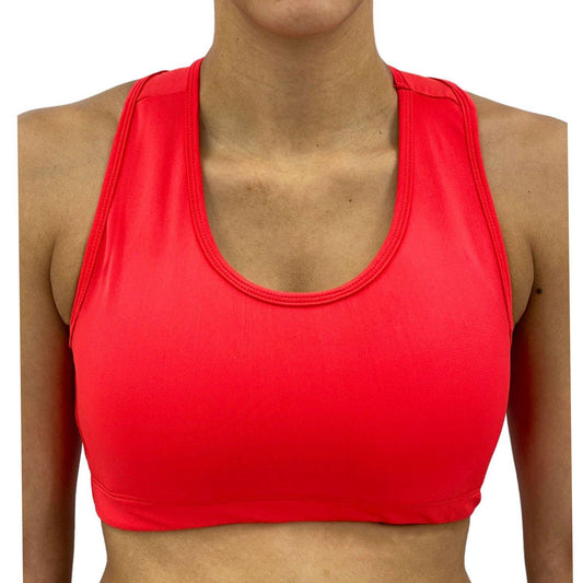 Candy Apple Solid Color Sports Bra